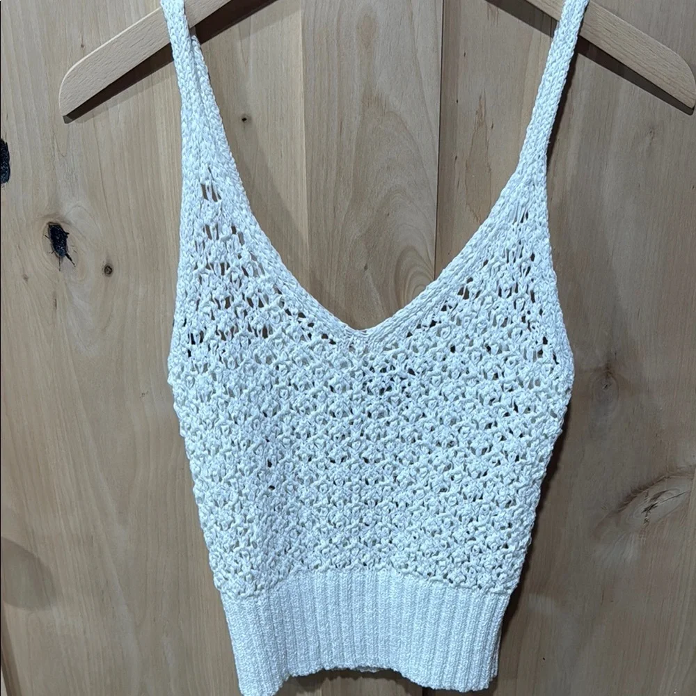J. Crew Cream Crochet Knit Camisole